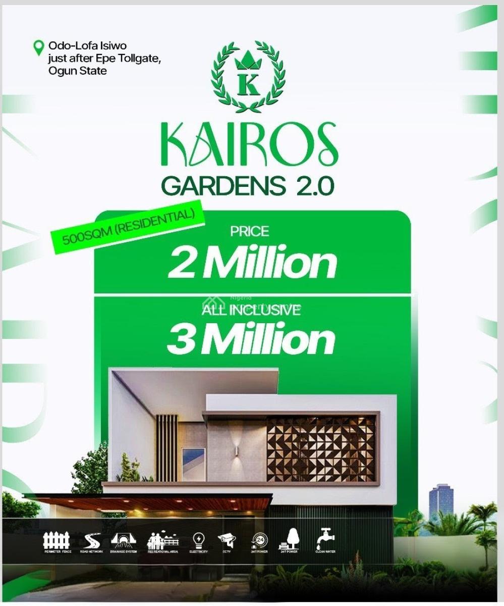 Affordable Residential Plots of Land in a Serene Location, Kairos Gardens 2.0 / Odo-lofa Isiwo, After Epe Tollgate, Ijebu East, Ogun, Residential Land for Sale