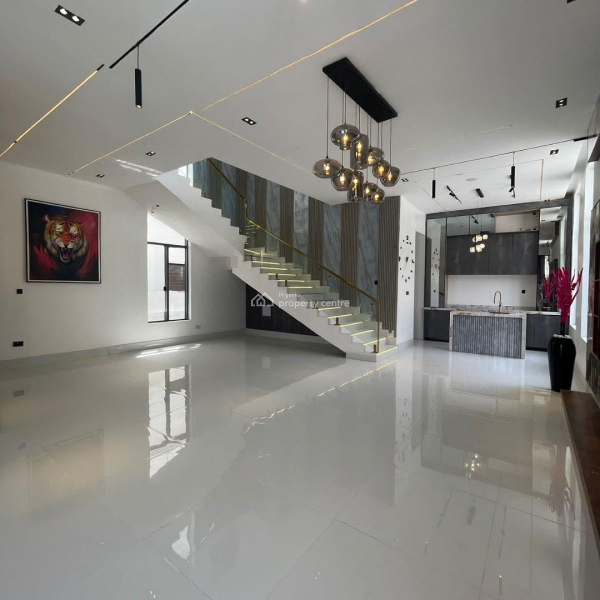 Exquisitely Finished Luxury 5 Bedroom Fully Detached Duplex with Bq, Chevron Toll Gate, Lekki, Lagos, Detached Duplex for Sale