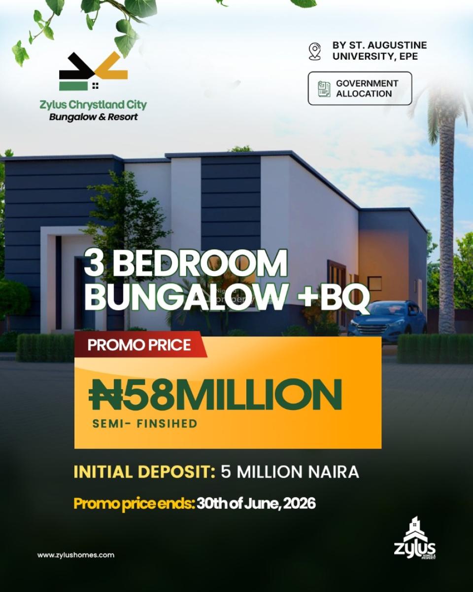Most Affordable 3 Bedroom Bungalow with Bq a Secured Estate, By St. Augustin University Epe, Epe, Lagos, House for Sale