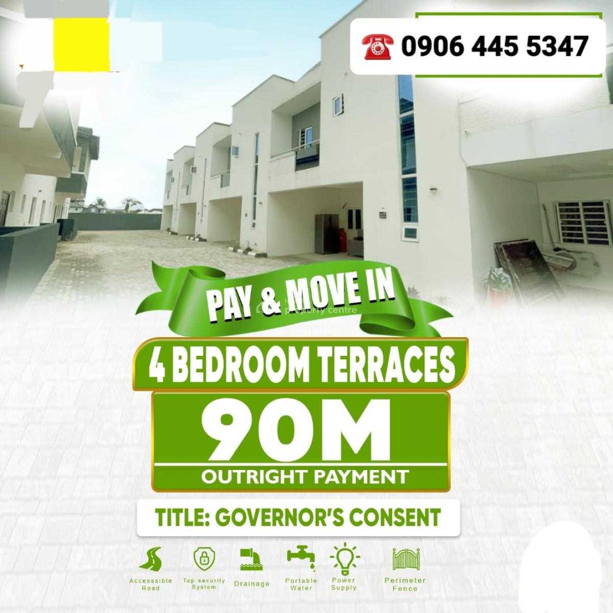 4 Bedroom Terrace Duplex in Abijo Gra, Abijo Lagos, Abijo Gra, Abijo, Lekki, Lagos, Terraced Duplex for Sale