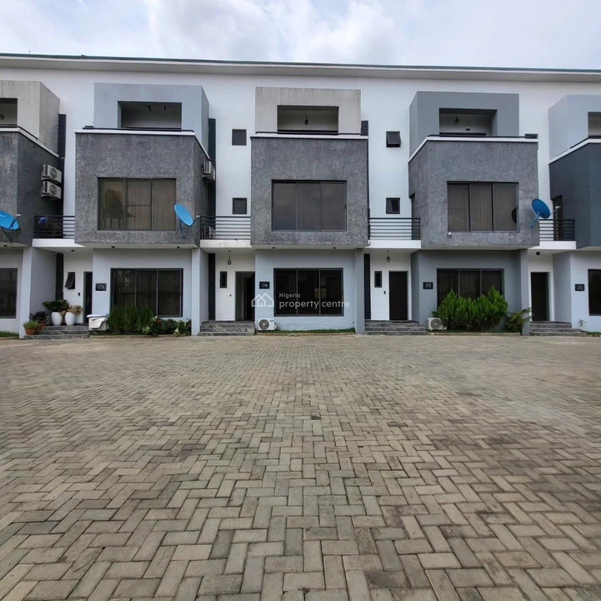 Newly Built 4 Bedrooms Terrace Duplex with a Room Boys Quarter, Guzape District, Abuja, Terraced Duplex for Sale