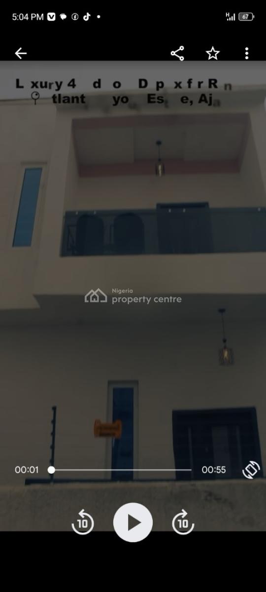 Luxury and Premium Furnished 4 Bedroom Semi-detached Duplex, Abraham Adesanya, Ajah Lagos, Ajah, Lagos, Semi-detached Duplex for Rent