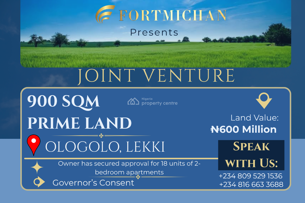 900 Sqm Prime Land, Ologolo, Lekki, Lagos, Land Joint Venture
