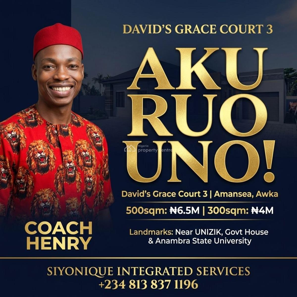 Aku Ruo Uno: Securing Your Legacy at The Source Beyond Borders The Sma, Amansea, Awka Near Unizik & Govt House, Amansea, Awka, Anambra, Residential Land for Sale