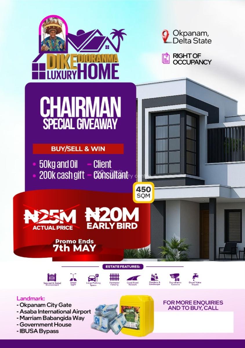 Experience Premium Living in a Fast-rising and Highly Strategic Locati, Okpanam, Asaba, Delta, Mixed-use Land for Sale
