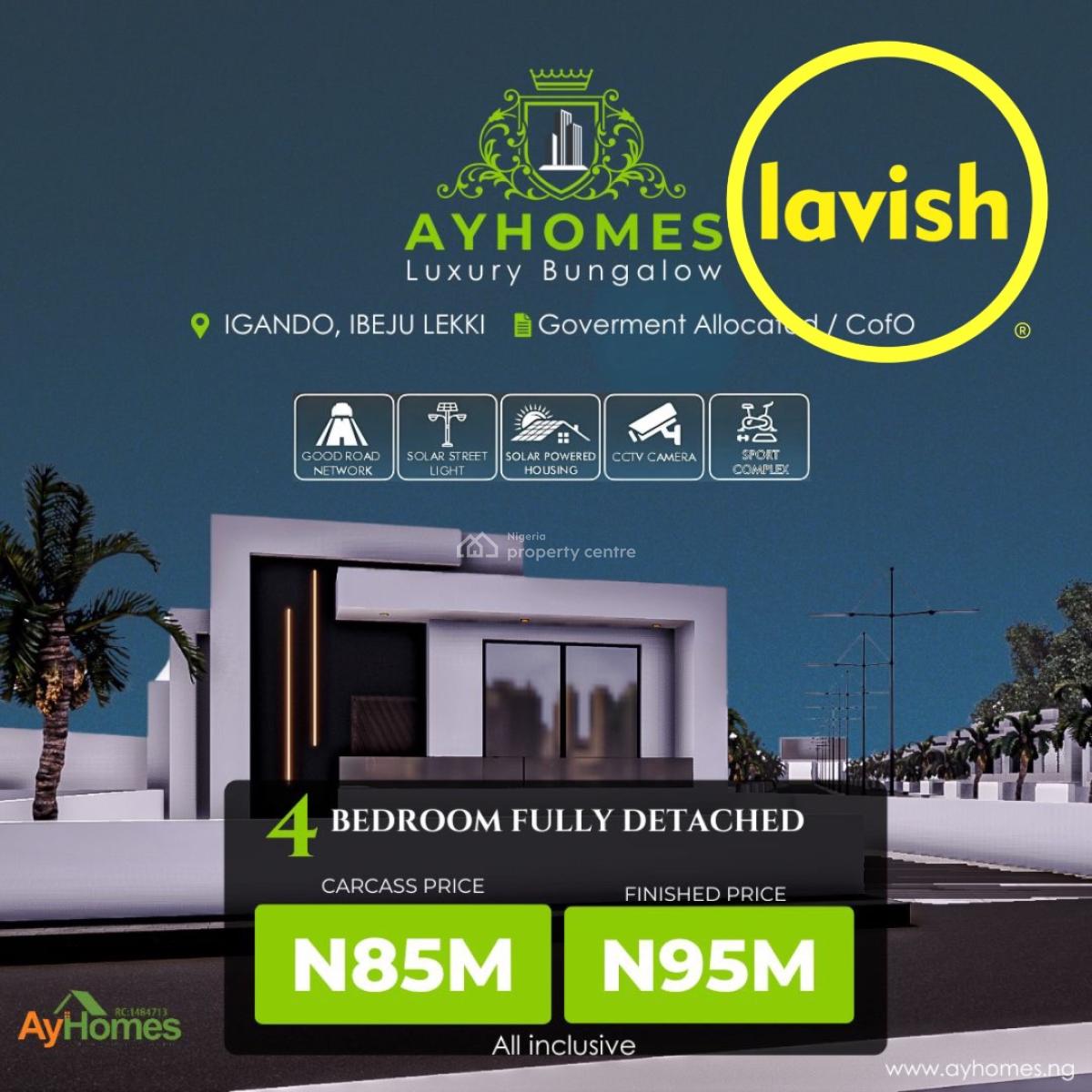 4-bedroom Fully Detached Luxury, Igando, Ibeju Lekki, Lagos, Detached Bungalow for Sale