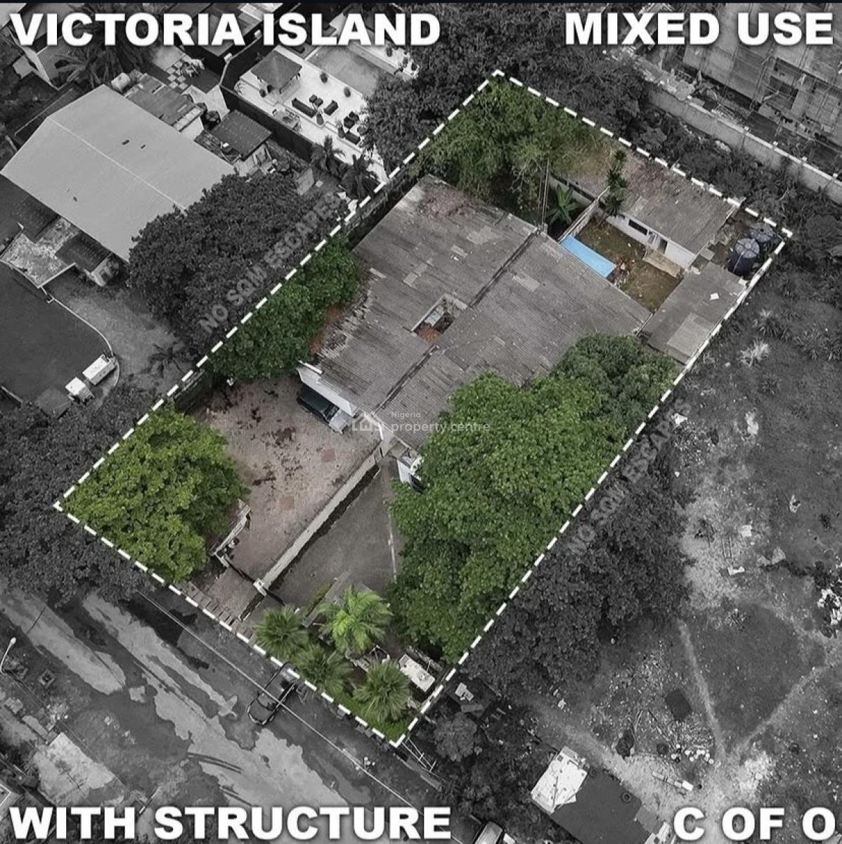 1.655sqm Mixed Use Land  (with Old Demolishable Structure ) C of O, Victoria Island (vi), Lagos, Mixed-use Land for Sale
