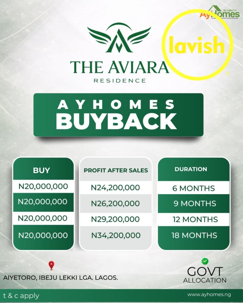 The Aviara Residence-buyback, Ayetoro, Ibeju Lekki, Lagos, Land for Sale