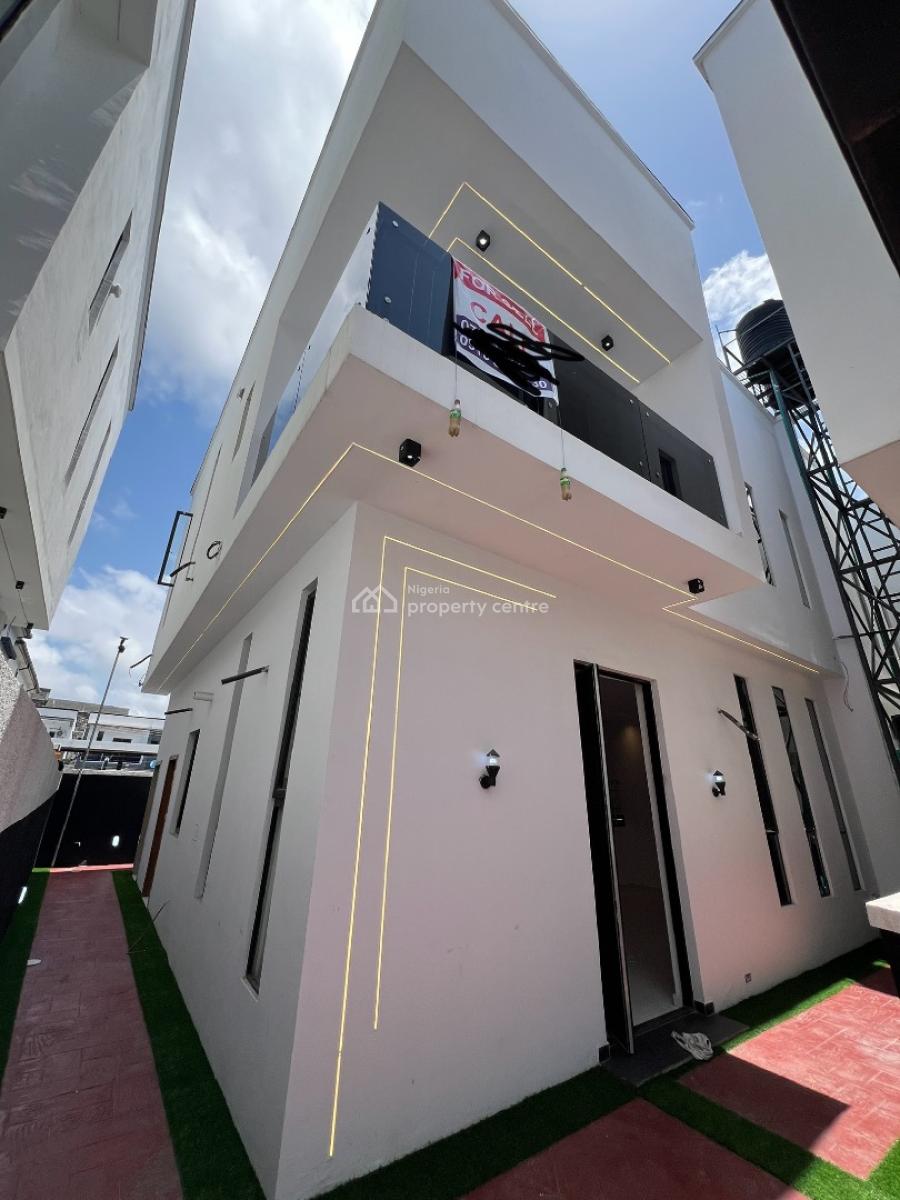 4 Bedroom Semi Detached Duplex with a Bq in a Secured Estate, Chevron, Beside Second Lekki Toll Gate, Igbo Efon, Lekki, Lagos, Semi-detached Duplex for Sale