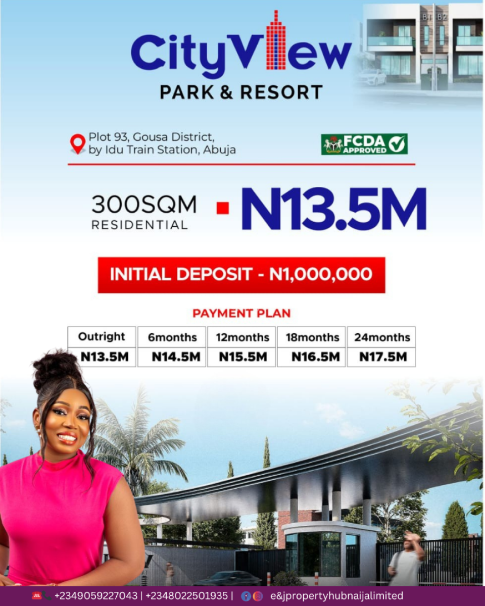 City View Park  and Resort Phase 2  Buy and Build Estate, Gousa District Abuja, By Idu Train Station and University of Abuja, Central Business District, Abuja, Residential Land for Sale