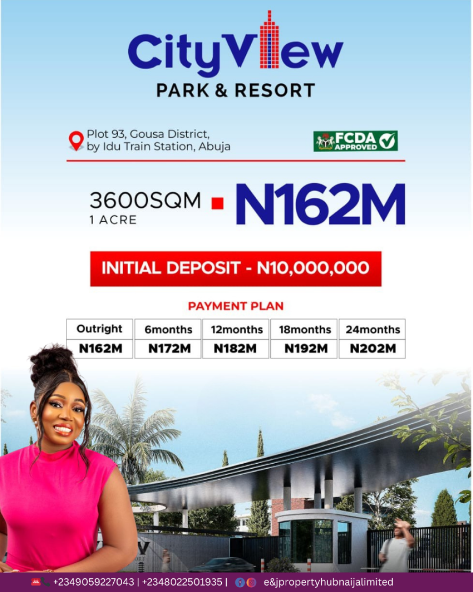City View Park  and Resort Phase 2  Buy and Build Estate, Gousa District Abuja, By Idu Train Station and University of Abuja, Central Business District, Abuja, Residential Land for Sale