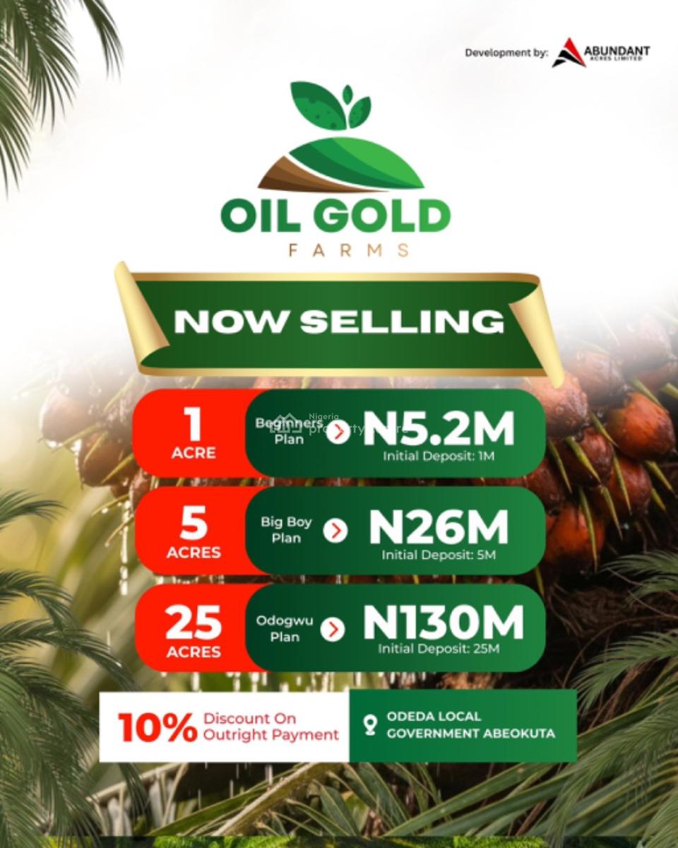 Farm Land for Palm Oil Investment, Odeda Local Government, Abeokuta, Ogun State, Odeda, Ogun, Industrial Land for Sale