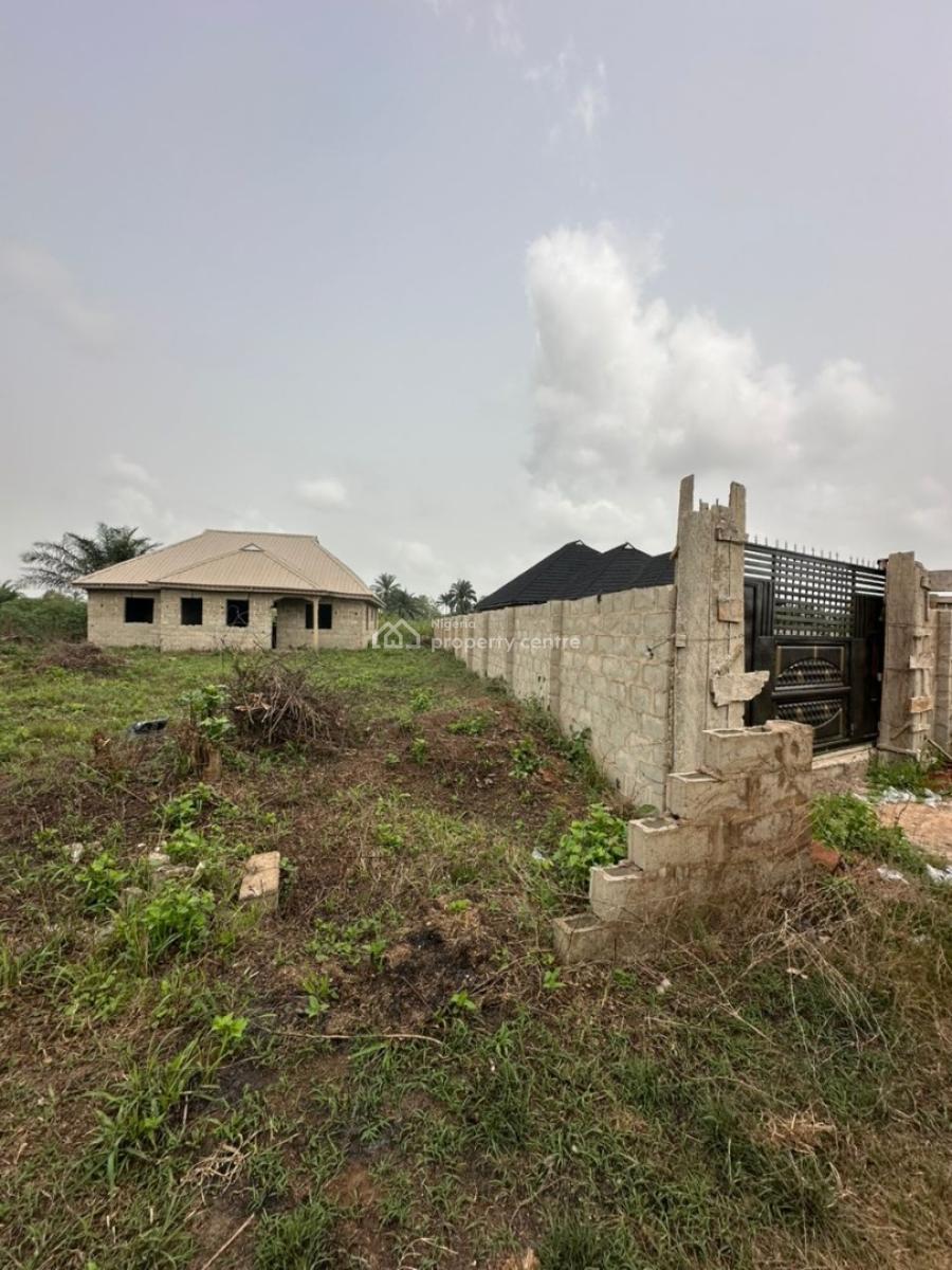Roofed 3 Bedroom Bungalow with 4 Toilets on Full Plot, Short Drive From Lusada Agbara, Alapoti, Agbara, Ado-odo/ota, Ogun, Detached Bungalow for Sale
