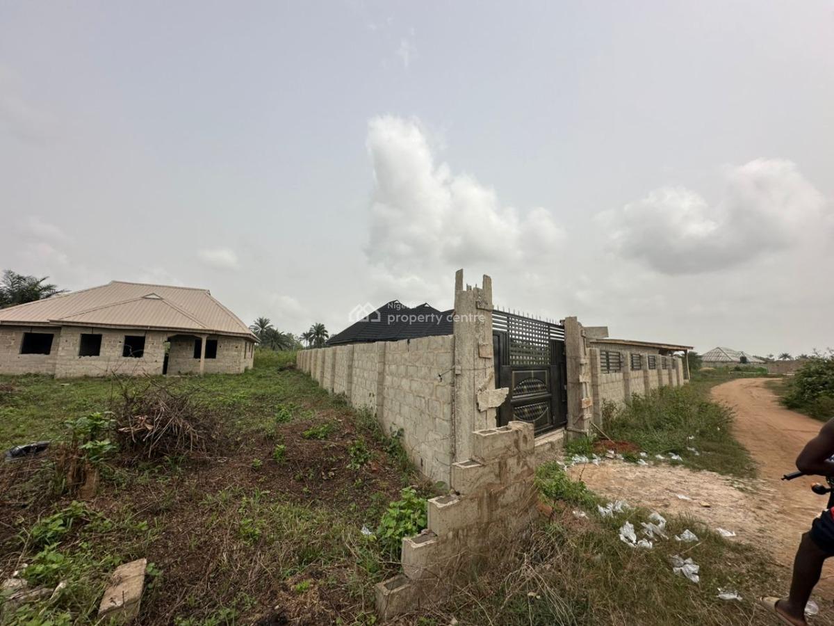 Roofed 3 Bedroom Bungalow with 4 Toilets on Full Plot, Short Drive From Lusada Agbara, Alapoti, Agbara, Ado-odo/ota, Ogun, Detached Bungalow for Sale