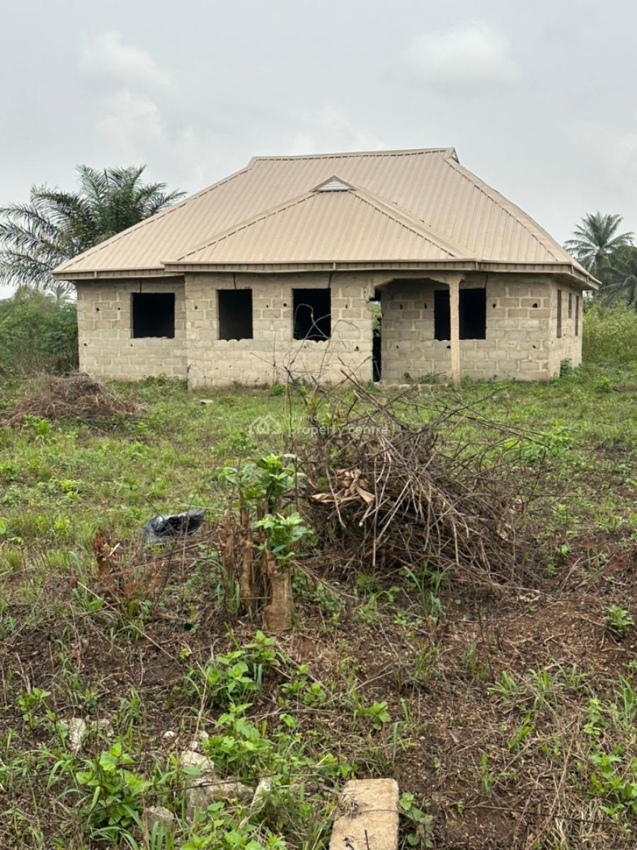 Roofed 3 Bedroom Bungalow with 4 Toilets on Full Plot, Short Drive From Lusada Agbara, Alapoti, Agbara, Ado-odo/ota, Ogun, Detached Bungalow for Sale