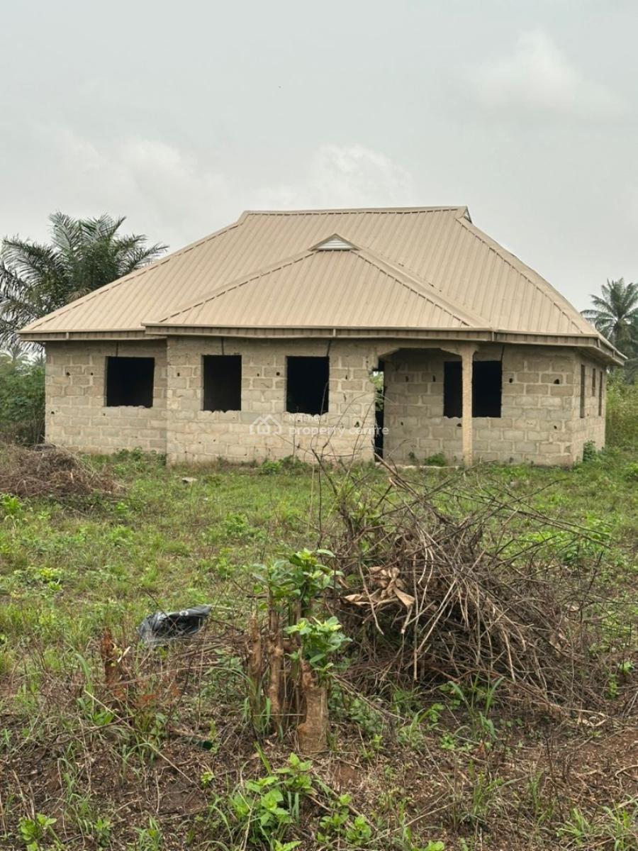 Roofed 3 Bedroom Bungalow with 4 Toilets on Full Plot, Short Drive From Lusada Agbara, Alapoti, Agbara, Ado-odo/ota, Ogun, Detached Bungalow for Sale