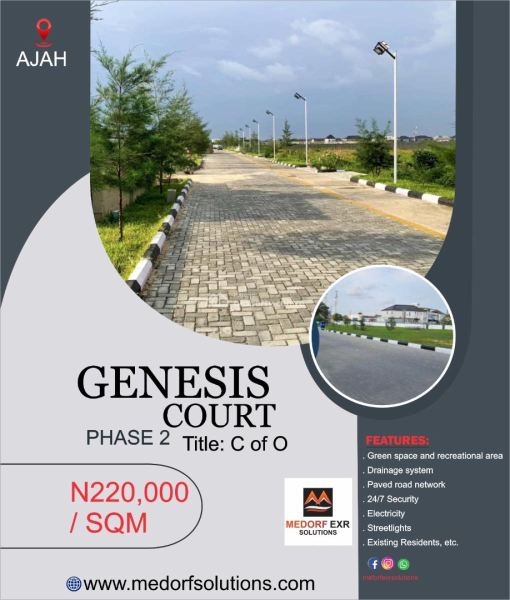 Genesis Court Estate Phase 2., Beside Cooperative Villa Estate, Badore, Ajah, Lagos., Badore, Ajah, Lagos, Residential Land for Sale