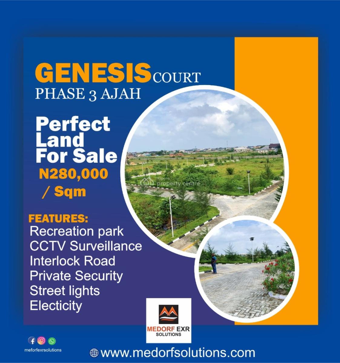 Genesis Court Estate Phase 3., Pepperoni Bus Stop, After Abraham Adesanya Trraffic Light, Before Lago, Lekki, Lagos, Land for Sale