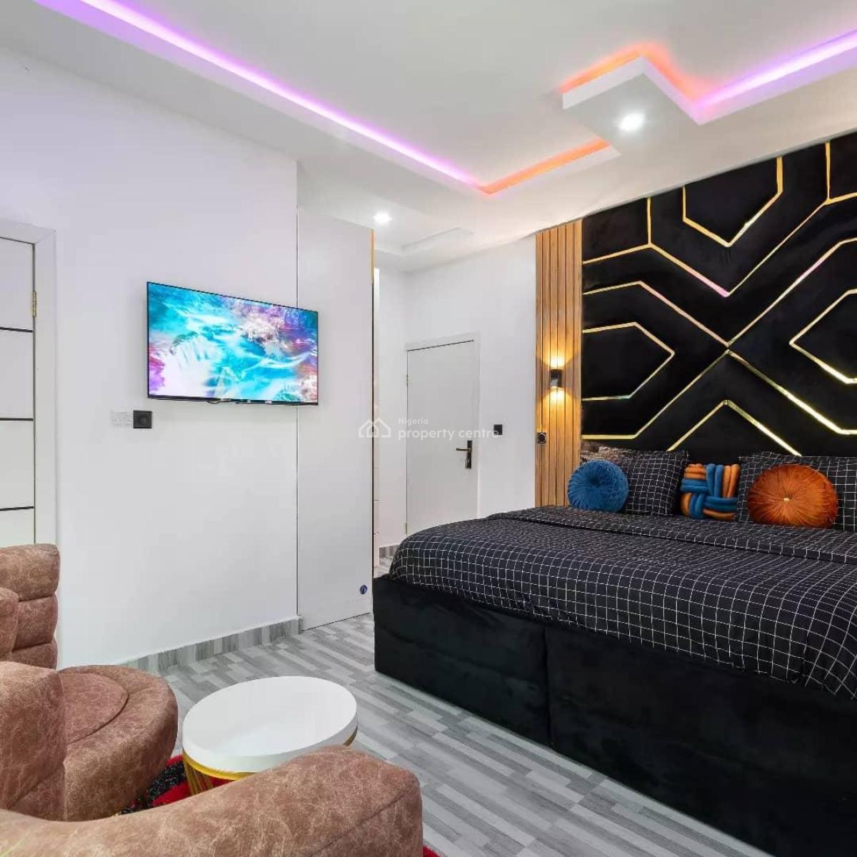 Exquisitly Furnished 2bedroom Secured Estate, Service Estate, Ikate Elegushi, Lekki, Lagos, Flat / Apartment for Rent