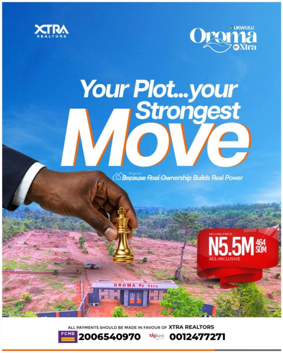 464sqm per Plots, Oroma Estate at Ukwulu By Anambra State Igbariam University, Dunukofia, Anambra, Residential Land for Sale