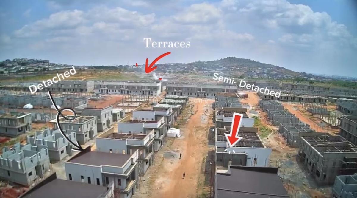 4 Bedroom Duplex (semi-finished), Kafe District, Life Camp, Abuja, Terraced Duplex for Sale