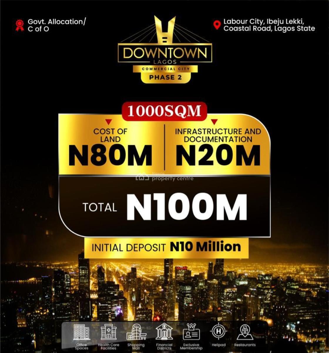Acres of Commercial Land on a Strategically Zone, Downtown Lagos, Facing Lekki - Calabar Coastal Road, Ibeju Lekki, Lagos, Commercial Land for Sale