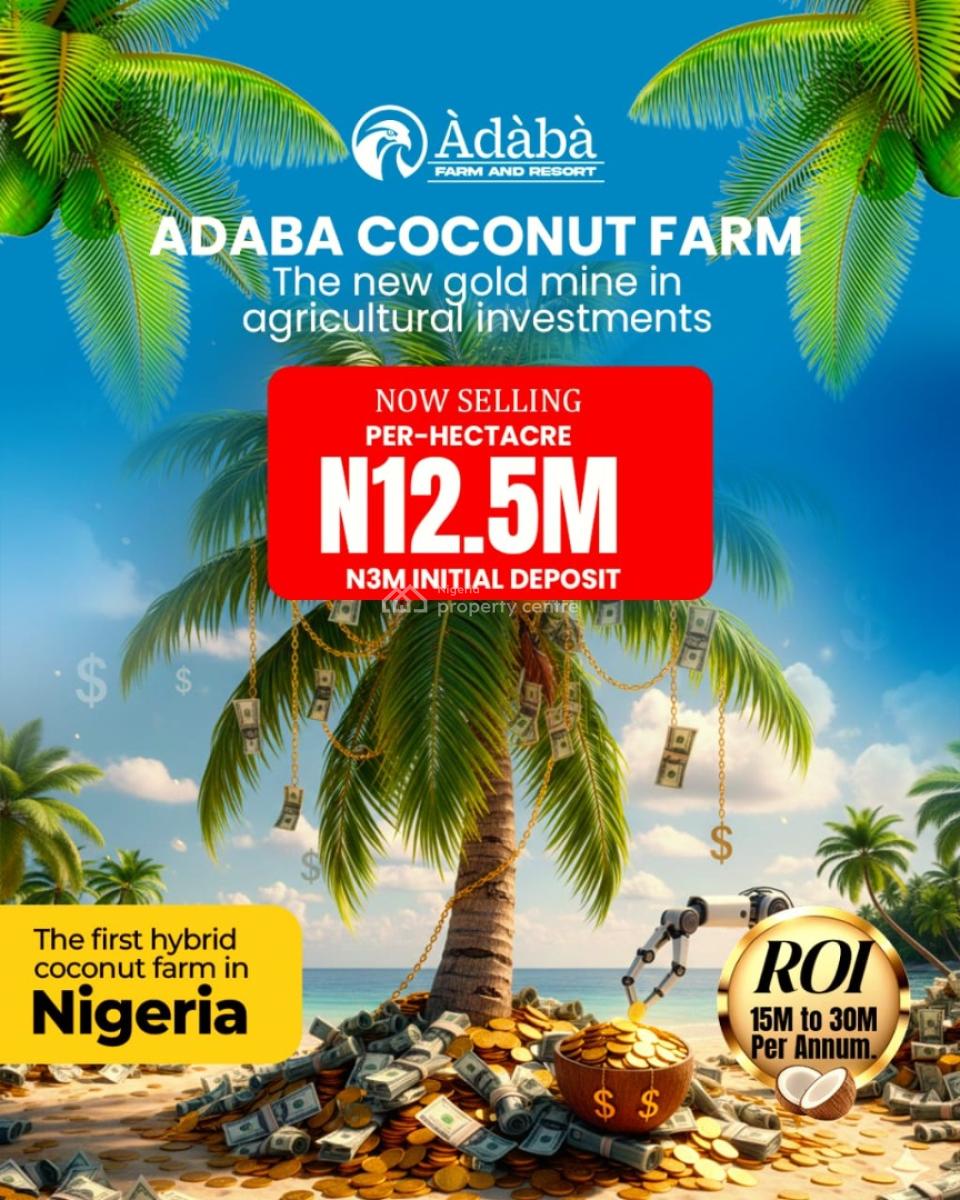 Invest in Cocoa Nut Farm, Adaba Farms, Obafemi Owode, Ogun, Commercial Land for Sale