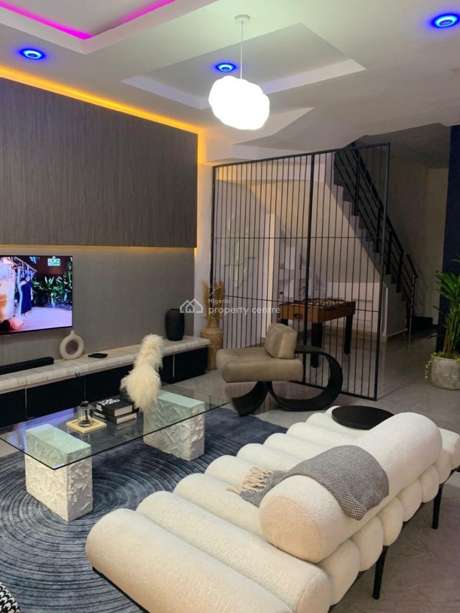 Modern Fully Furnished 4bedroom Semi Detached House with Bq, Bridge Gate Estate Agungi, Lekki, Lagos, Semi-detached Duplex for Rent