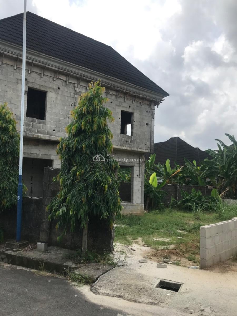 Half Plot of Land with a Structure, Shell Cooperative Estate, Eliozu, Port Harcourt, Rivers, Residential Land for Sale