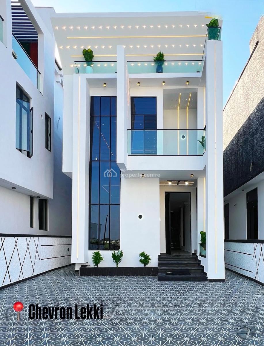 Luxury 5 Bedroom Fully Detached Swimming Pool Duplex with Bq, Secure Estate at Chevron Lekki, Lekki, Lagos, Detached Duplex for Sale