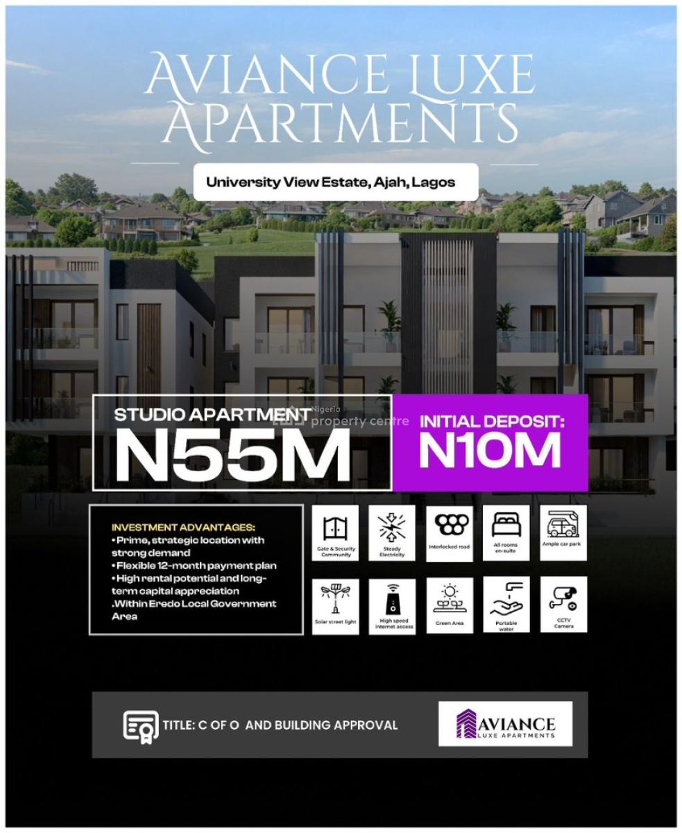 Studio Apartment Opposite Lagos Business School,ajah, Lagos., University View Estate, Opposite Lagos Business School, Ajah, Lagos, Flat / Apartment for Sale