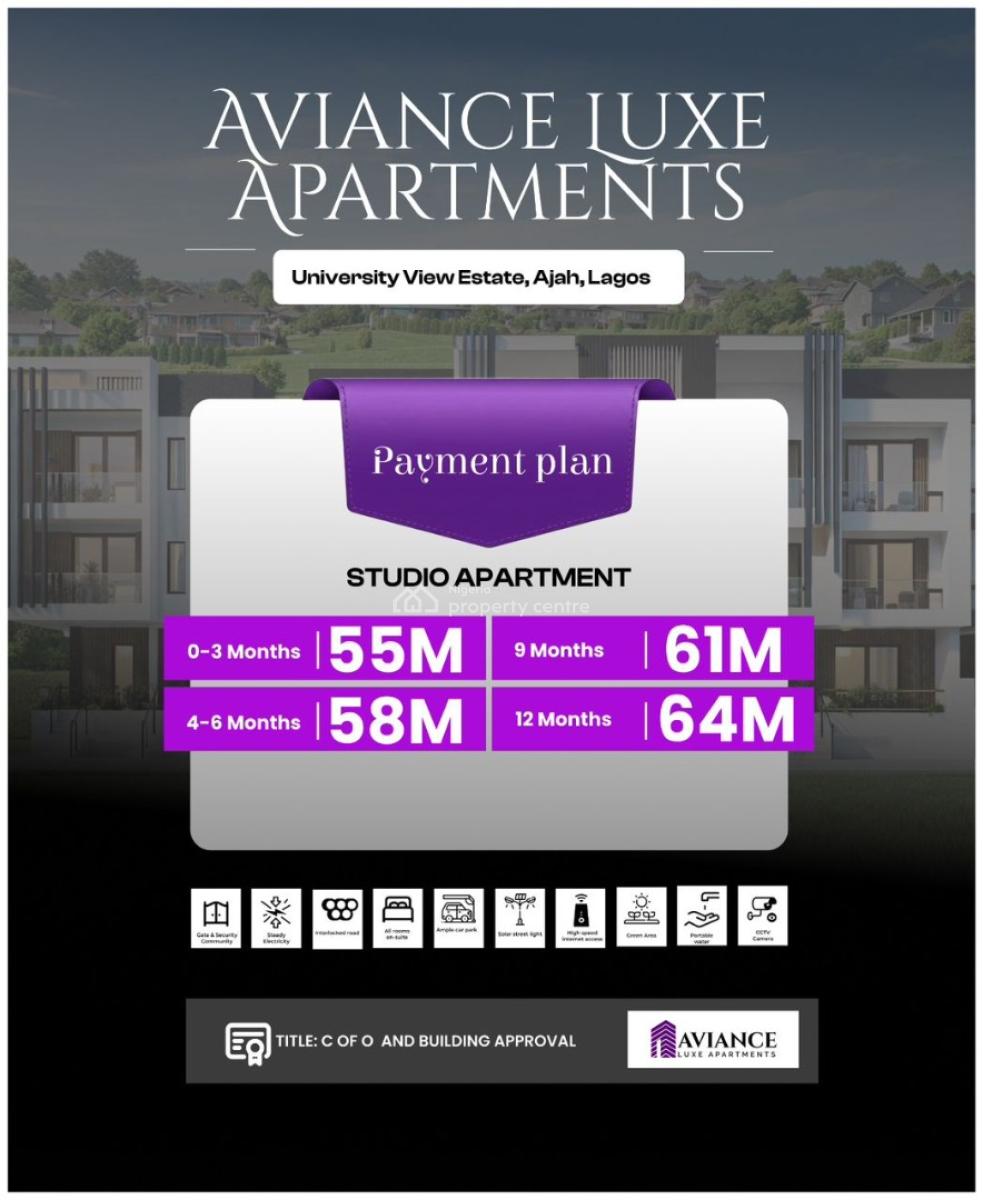 Studio Apartment Opposite Lagos Business School,ajah, Lagos., University View Estate, Opposite Lagos Business School, Ajah, Lagos, Flat / Apartment for Sale