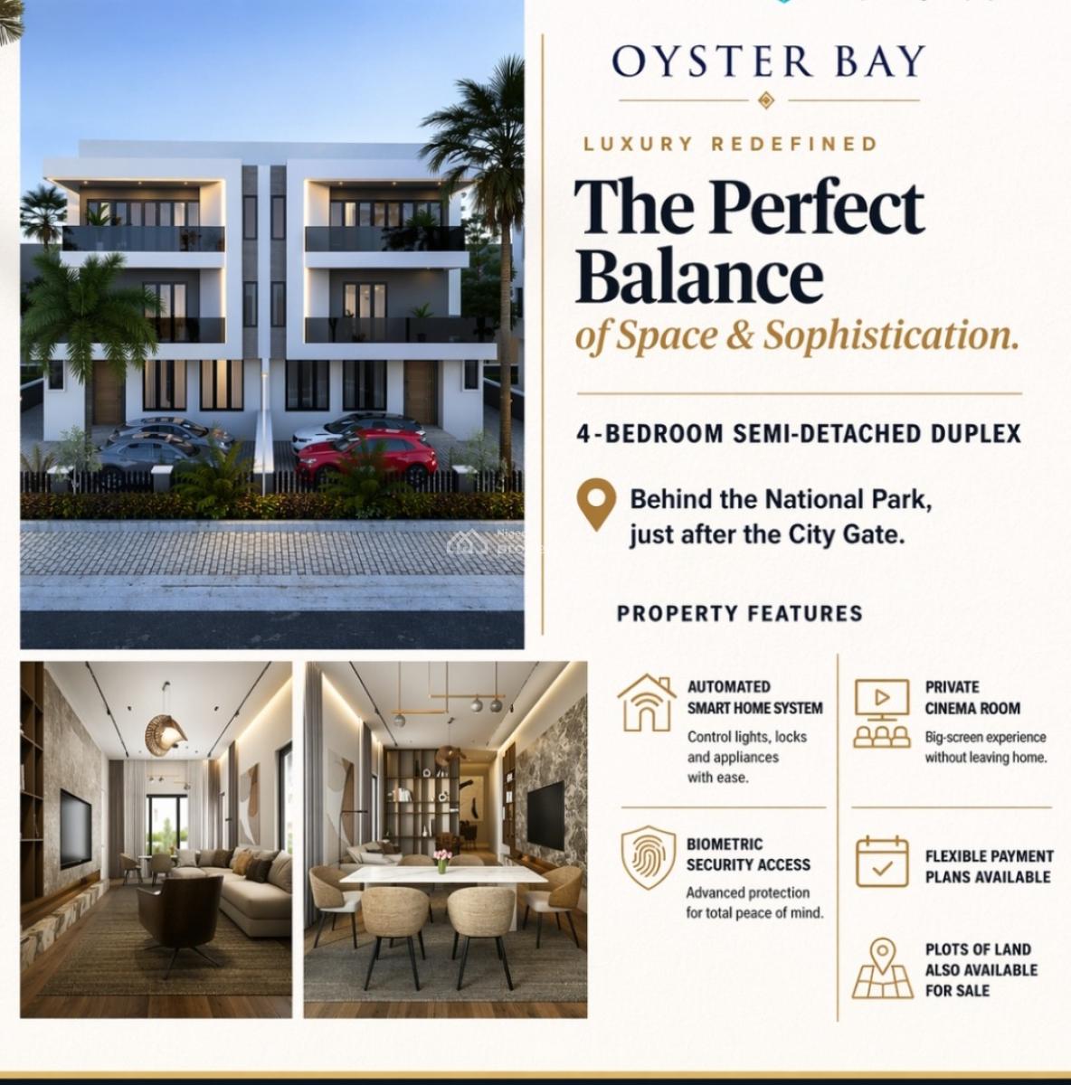Luxury Finished 2 Bedrooms Block of Flats in a Smart City., Oyster Bay Boulevard, Kukwaba, Abuja, Flat / Apartment for Sale