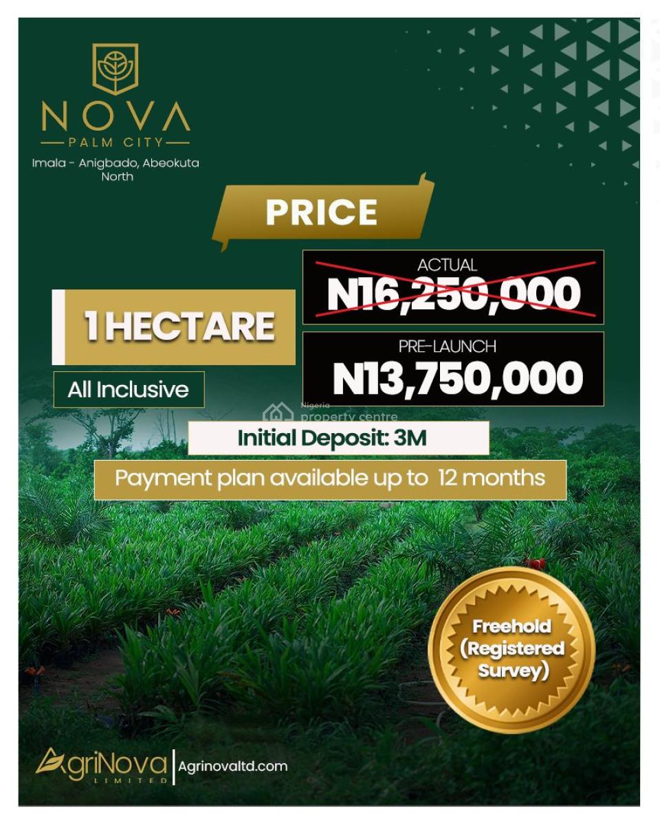 Own The Land, Grow The Wealth, Harvest The Future, Nova Palm City, Imala-anigbado, Abeokuta North, Ogun, Commercial Land for Sale