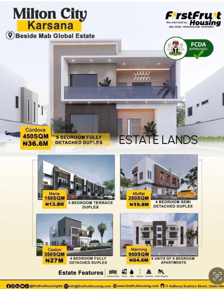 Buy Estate Land, Milton City, Karsana Plot 30, Near Renewed Hope City, Cadastral Zone D, Gwarinpa, Abuja, Mixed-use Land for Sale