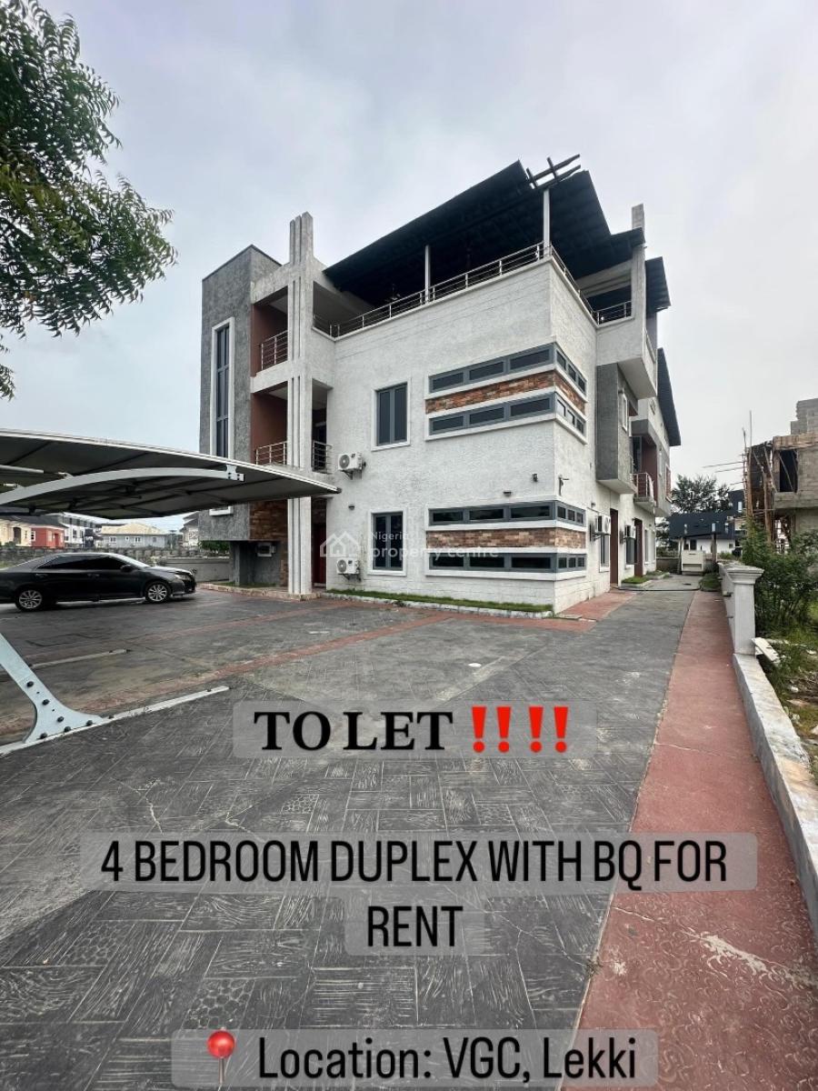 4 Bedroom Duplex with Bq, Vgc, Lekki, Lagos, Semi-detached Duplex for Rent