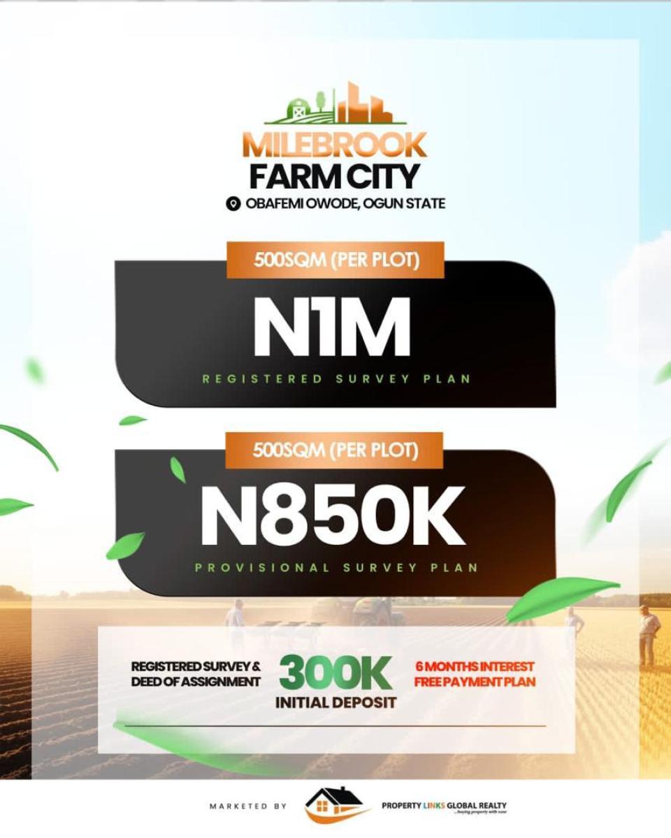 Buy Farm Now, Watch Your Money Grow, Obafemi Owode, Ogun, Commercial Land for Sale