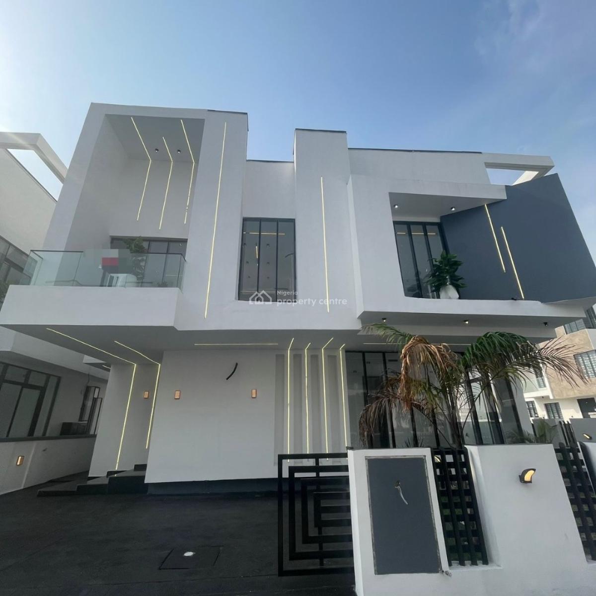 Exquisitely Detailed 5bedroom Fully Detached Duplex with Bq, Chevron, Lekki, Lagos, Detached Duplex for Sale
