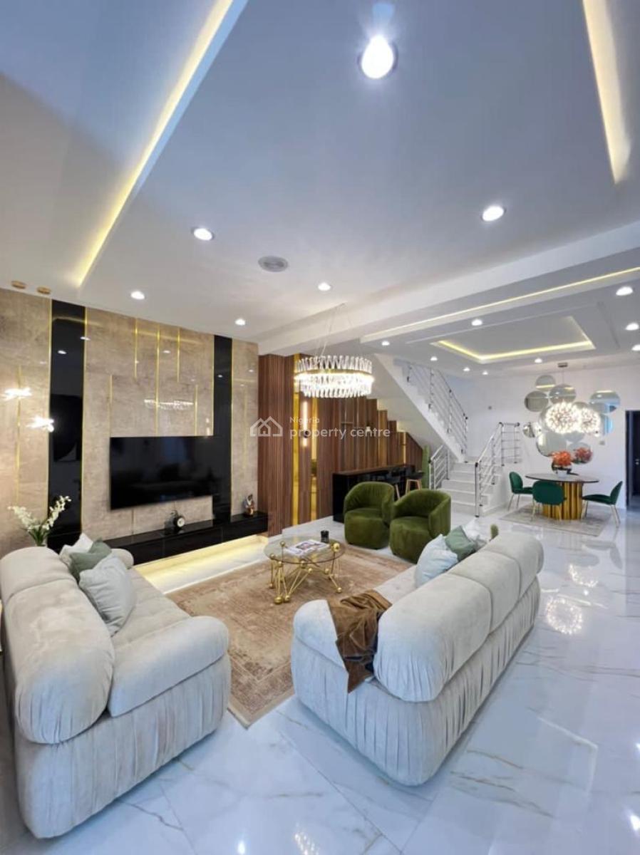 Beautiful,luxurious Furnished 5 Bedrooms Fully Detached Duplex, Serene Estate-gated Estate Not a Flooded Estate, Agungi, Lekki, Lagos, Detached Duplex for Rent