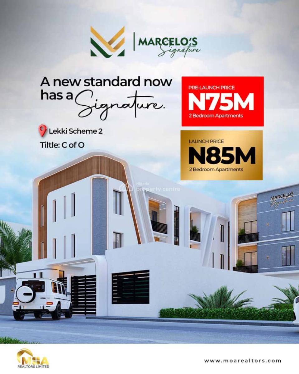 Luxury 2 Bedroom Apartment Woth Lovely Features, Mercelo Signatures Apartments ,lekki Scheme 2, Ajah, Lagos, Block of Flats for Sale