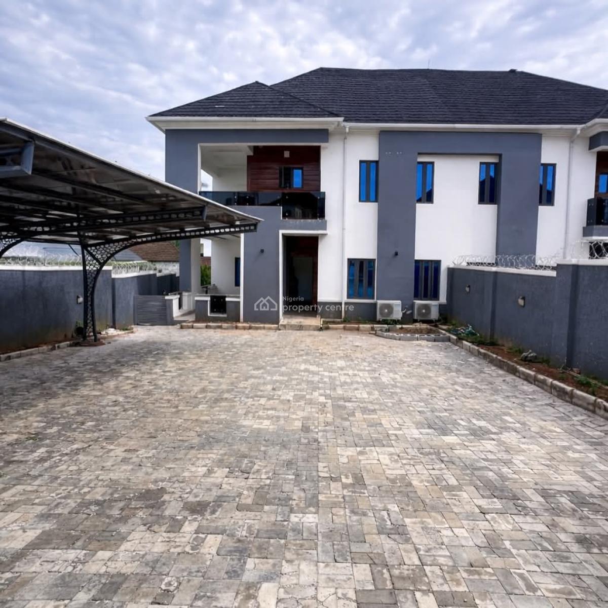 4 Bedroom Semi Detached Duplex with 2 Units of Bq, Naf Valley, Asokoro District, Abuja, Terraced Duplex for Rent