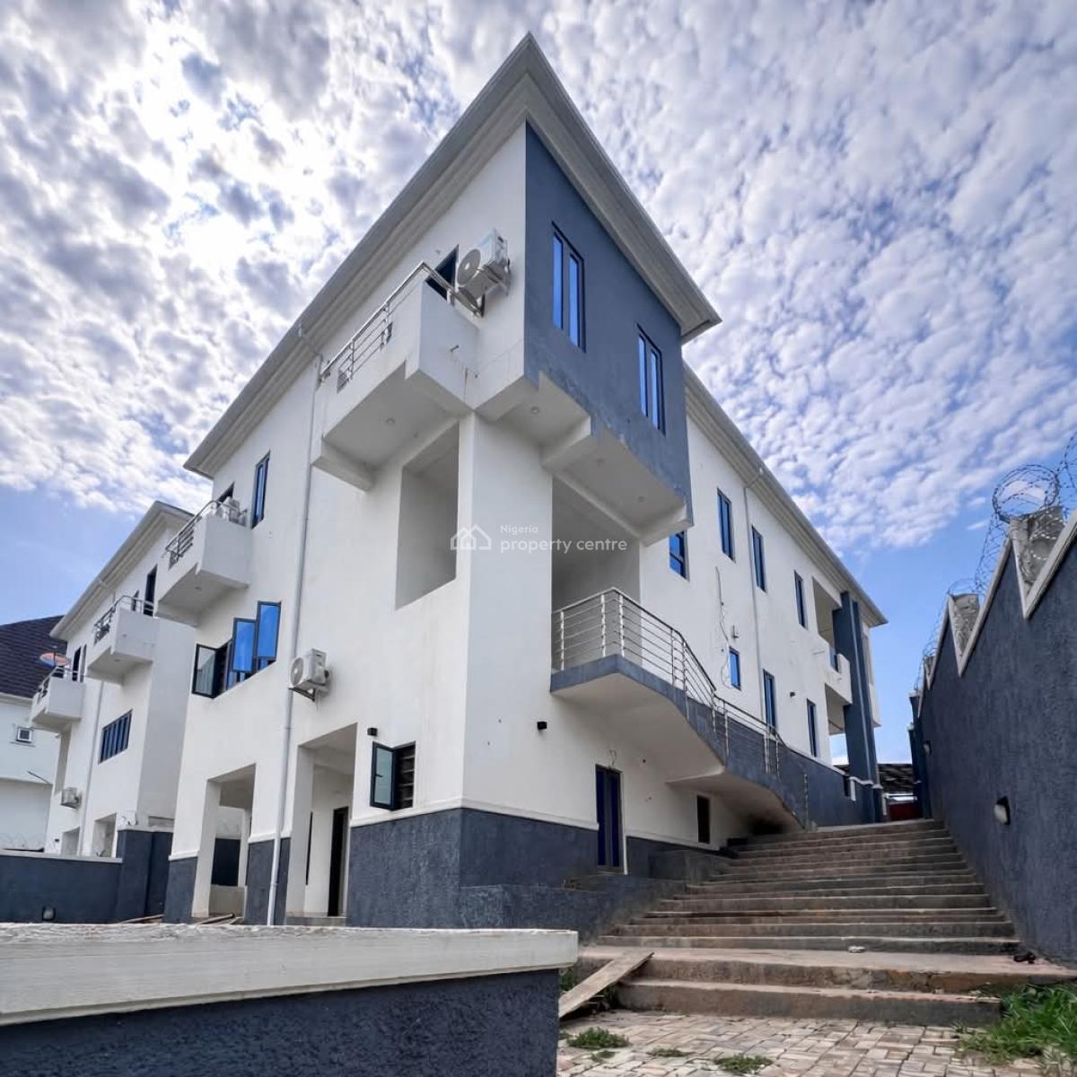 4 Bedroom Semi Detached Duplex with 2 Units of Bq, Naf Valley, Asokoro District, Abuja, Terraced Duplex for Rent