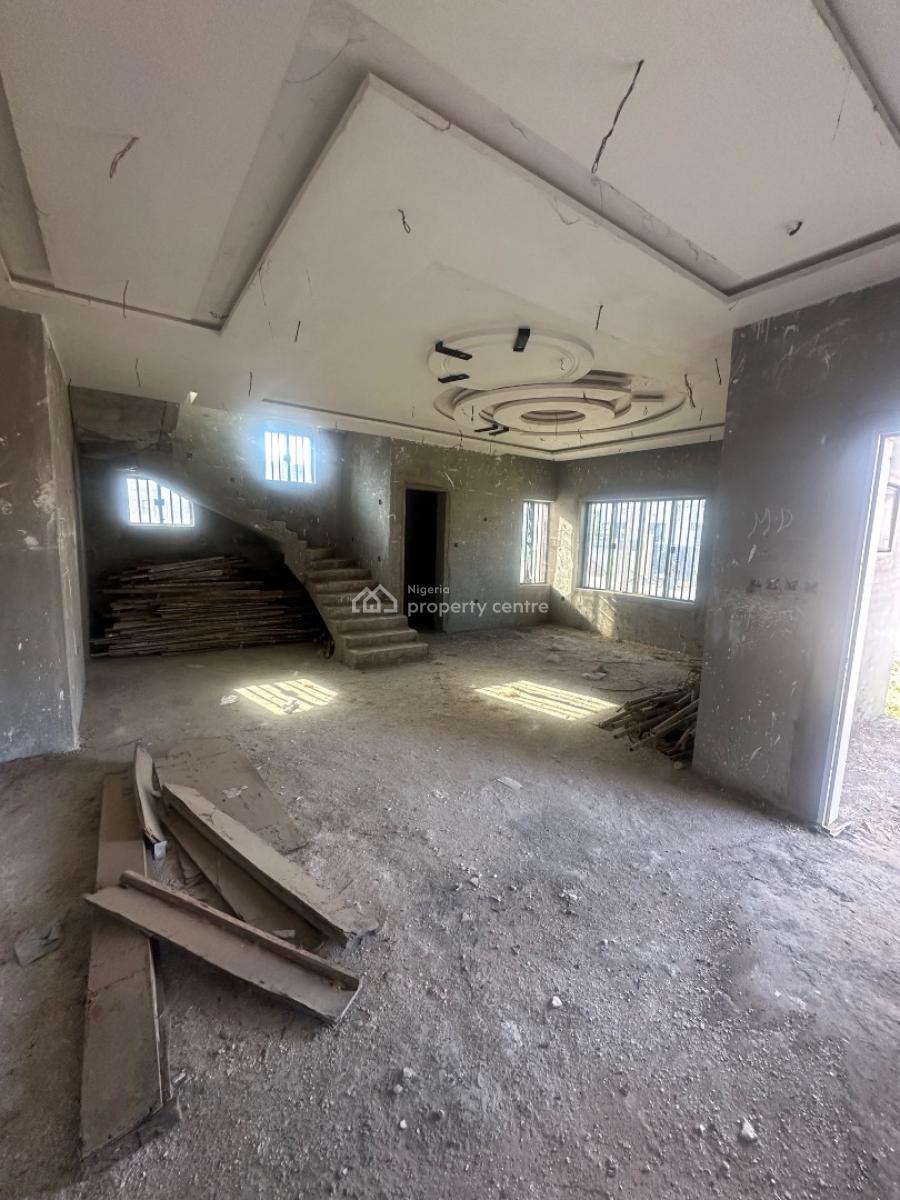 4 Bedroom Fully Detached Duplex in Advance Carcass Stage, Military Pension Board F01, Fo1 Layout, Kubwa, Abuja, Detached Duplex for Sale