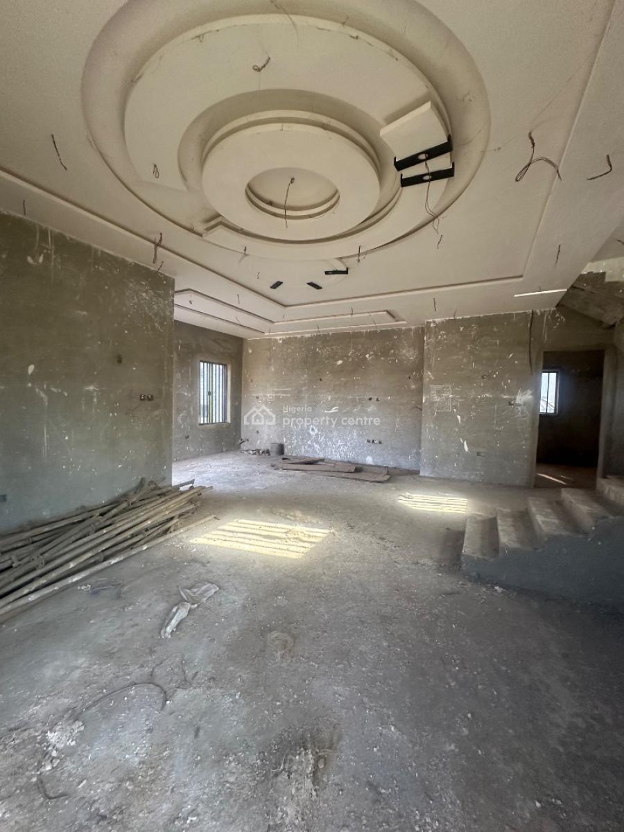 4 Bedroom Fully Detached Duplex in Advance Carcass Stage, Military Pension Board F01, Fo1 Layout, Kubwa, Abuja, Detached Duplex for Sale