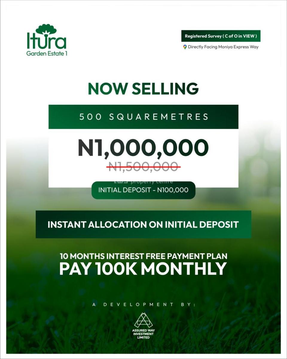 Land with Cofo on Promo Offer, Directly Facing Moniya Express Way, Ibadan., Moniya, Ibadan, Oyo, Land for Sale