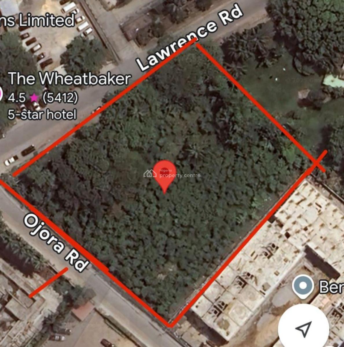 4,800sqm Corner Piece Vacant Land, Ojora Road / Lawrence Road, Old Ikoyi, Ikoyi, Lagos, Residential Land for Sale