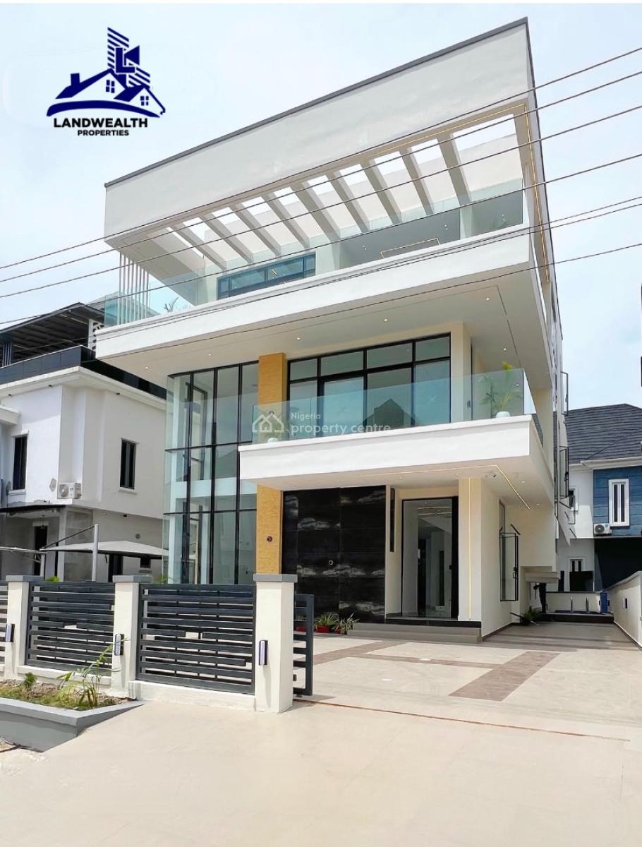 Designed Smart 5 Bedroom Fully Detached Pool, Cinema, Gym Room/study, Lekky County Homes, Ikota, Lekki, Lagos, Detached Duplex for Sale