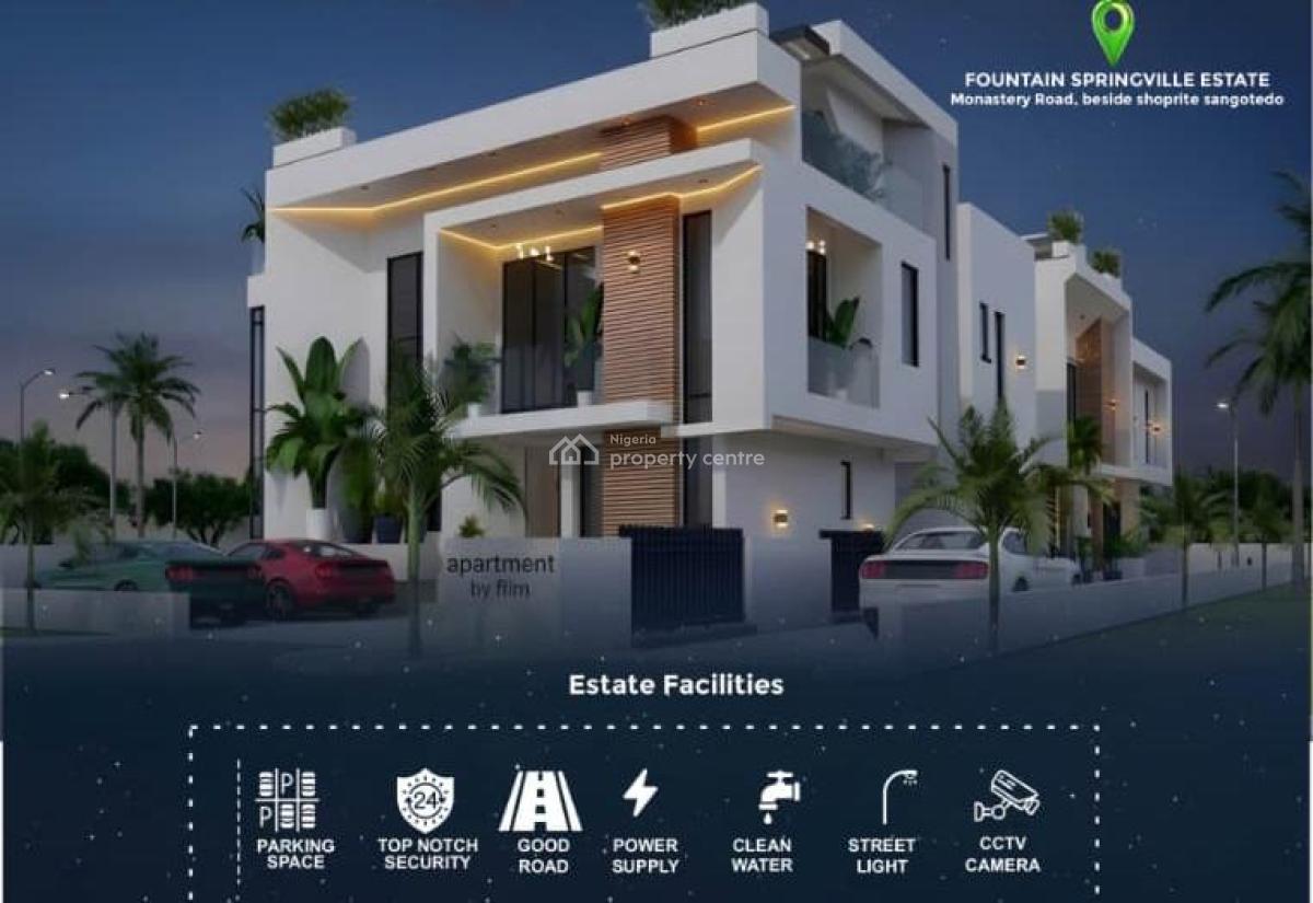 6 Bedroom with Penthouse+ Bq, Fountain Springville Estate,  Monastery Road, Sangotedo, Ajah, Lagos, Semi-detached Duplex for Sale