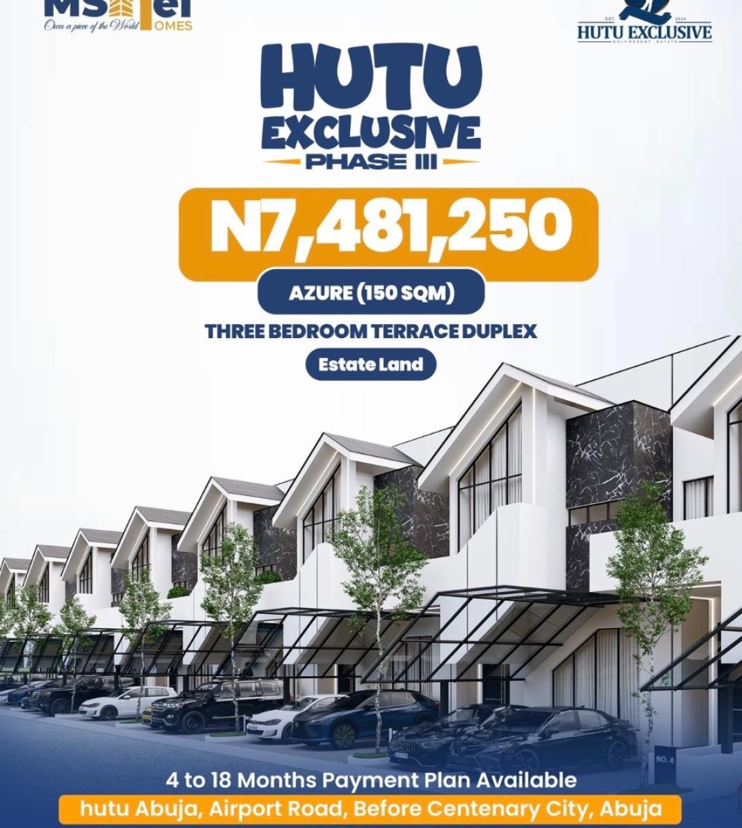 3 Bedroom Terrace Duplex Land, Centenary City Axis Airport Road, Lugbe District, Abuja, Residential Land for Sale