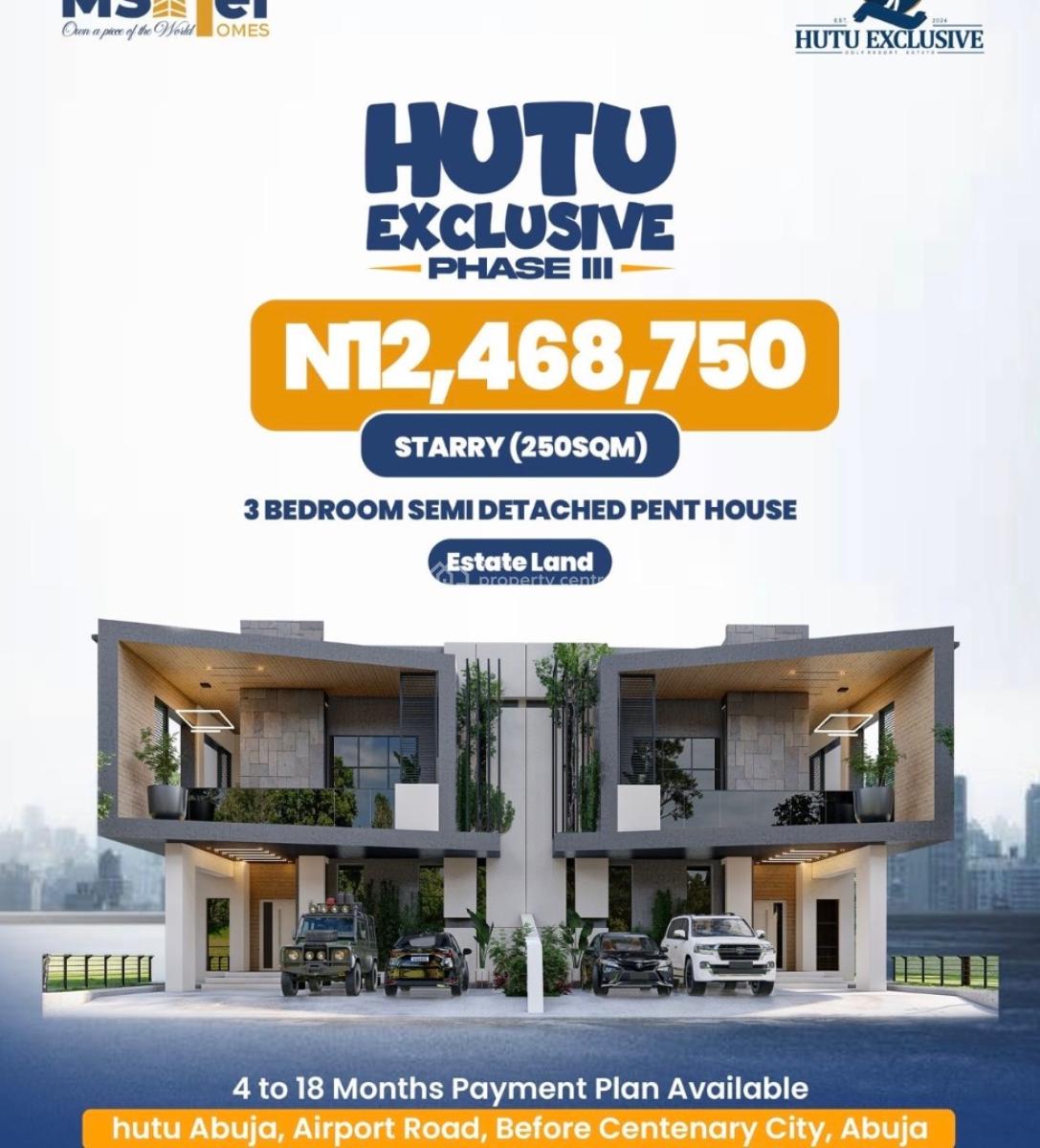 3 Bedroom Semi Detached Penthouse Land, Centenary City, Airport Road, Lugbe District, Abuja, Residential Land for Sale